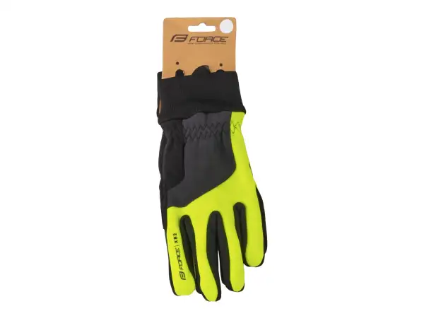 Force X82 zimné cyklistické rukavice Fluo
