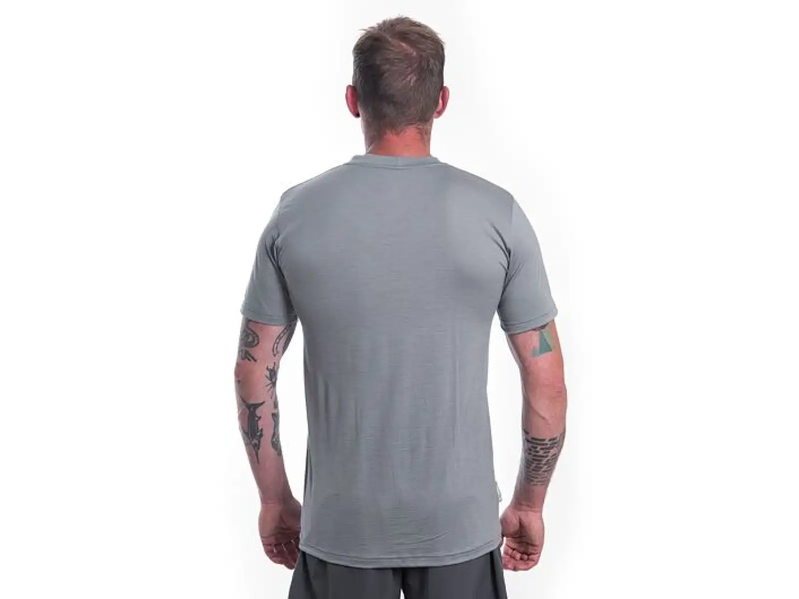 Sensor Merino Active Van Life pánske tričko krátky rukáv šedá