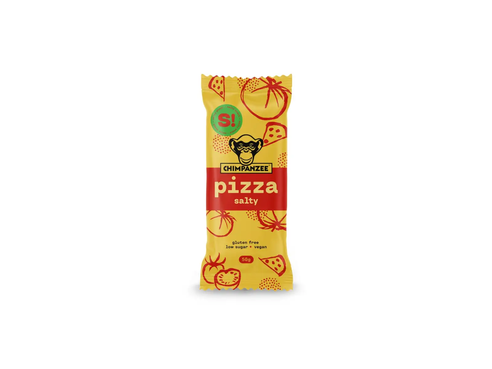 Chimpanzee Salty Bar energetická tyčinka Pizza 50 g