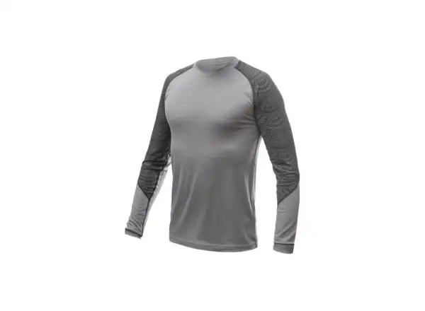 Sensor Merino Impress pánske tričko dlhý rukáv šedá/Maori