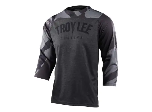 Troy Lee Designs Ruckus Pánsky dres s 3/4 rukávmi Camber Camo, black heather