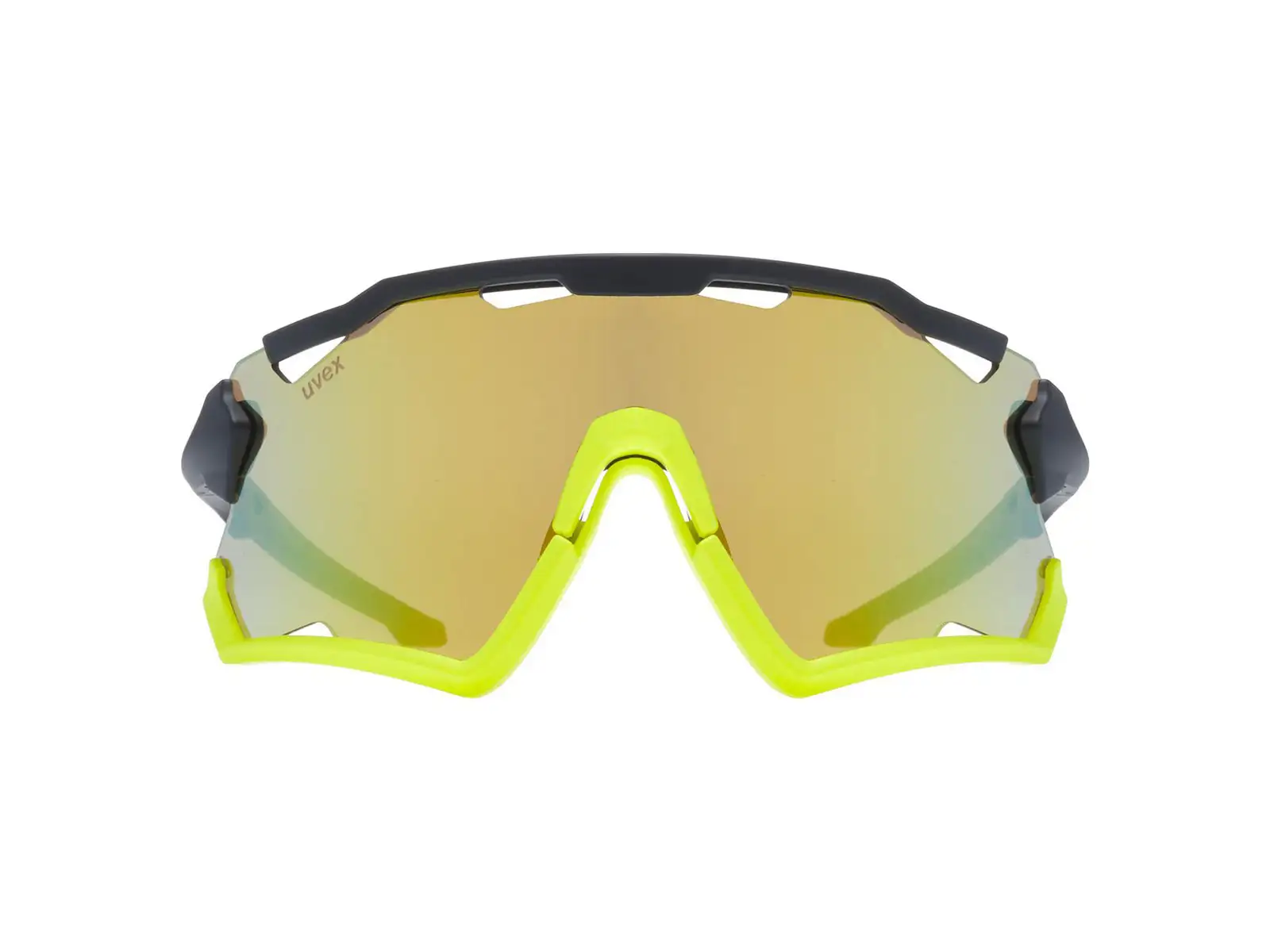 Uvex Sportstyle 228 okuliare Black Lime Mat / Mirror Yellow (Cat. 3)