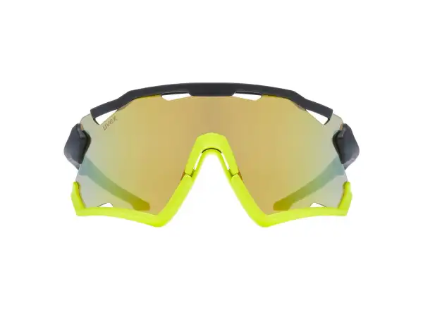 Uvex Sportstyle 228 okuliare Black Lime Mat / Mirror Yellow (Cat. 3)