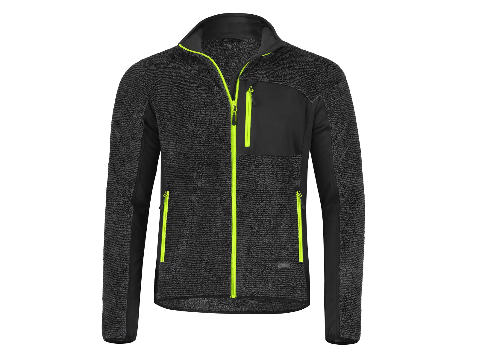 Etape Warmer pánska mikina antracit/žltá fluo