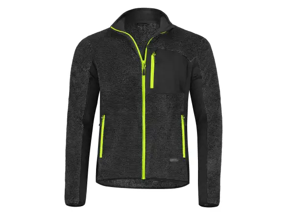Etape Warmer pánska mikina antracit/žltá fluo