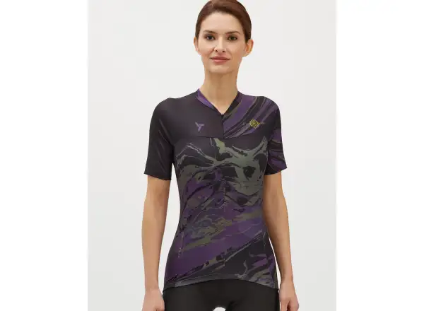 Silvini Catirina dámsky dres krátky rukáv Black/Plum