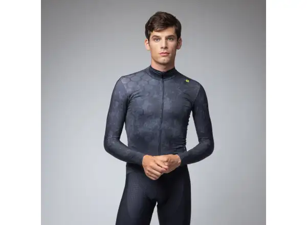 Alé R-EV1 Grafenium pánsky zateplený cyklistický dres Black