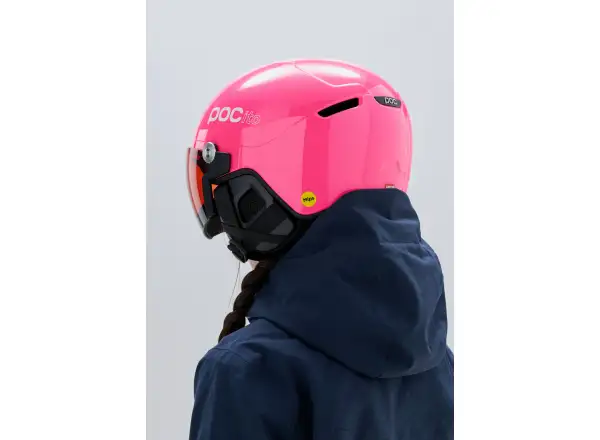 POC POCito Obex Visor detská lyžiarska prilba Fluorescent Pink