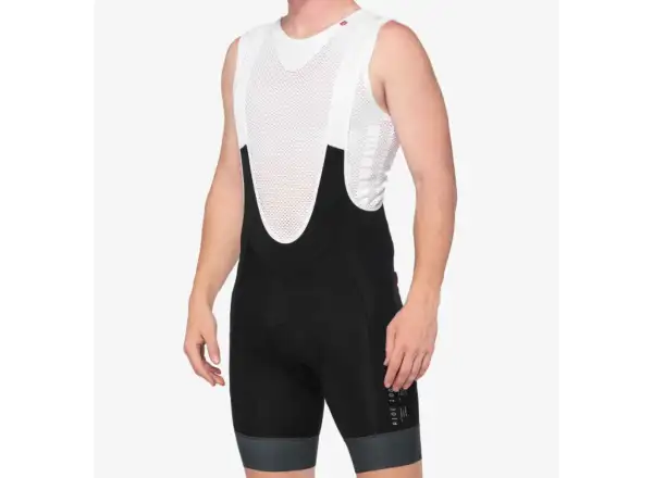 100% Exceeda pánske šortky na traky s vložkou Black/Charcoal
