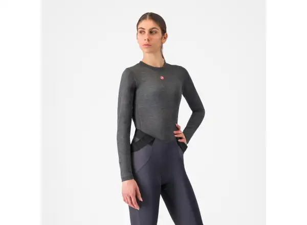 Castelli Medio Base Layer dámska spodná vrstva dlhý rukáv Melange Gray