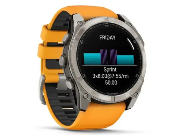 Garmin fenix 8 - 51 mm AMOLED Sapphire inteligentné hodinky Titanium Orange/Graphite