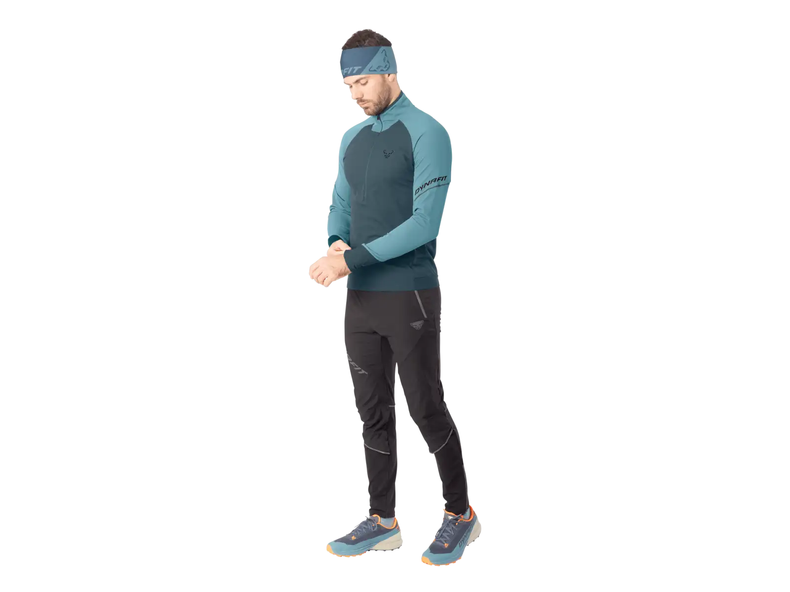 Dynafit Aalpine Zip pánske bežecké tričko dlhý rukáv Smoke blue/0720