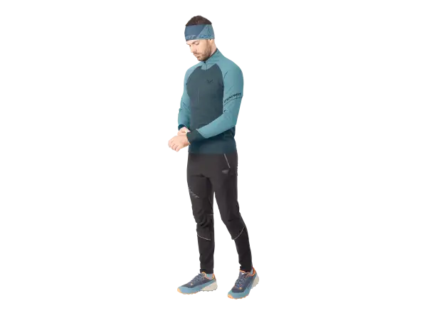Dynafit Aalpine Zip pánske bežecké tričko dlhý rukáv Smoke blue/0720
