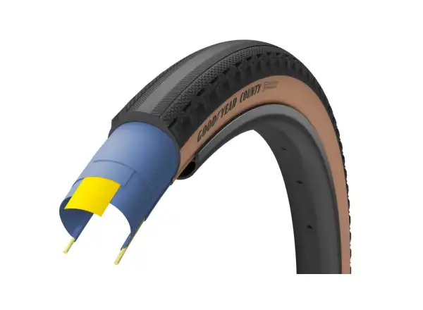 Goodyear County Ultimate Tubeless Complete 650x50 gravel plášť Kevlar Tan