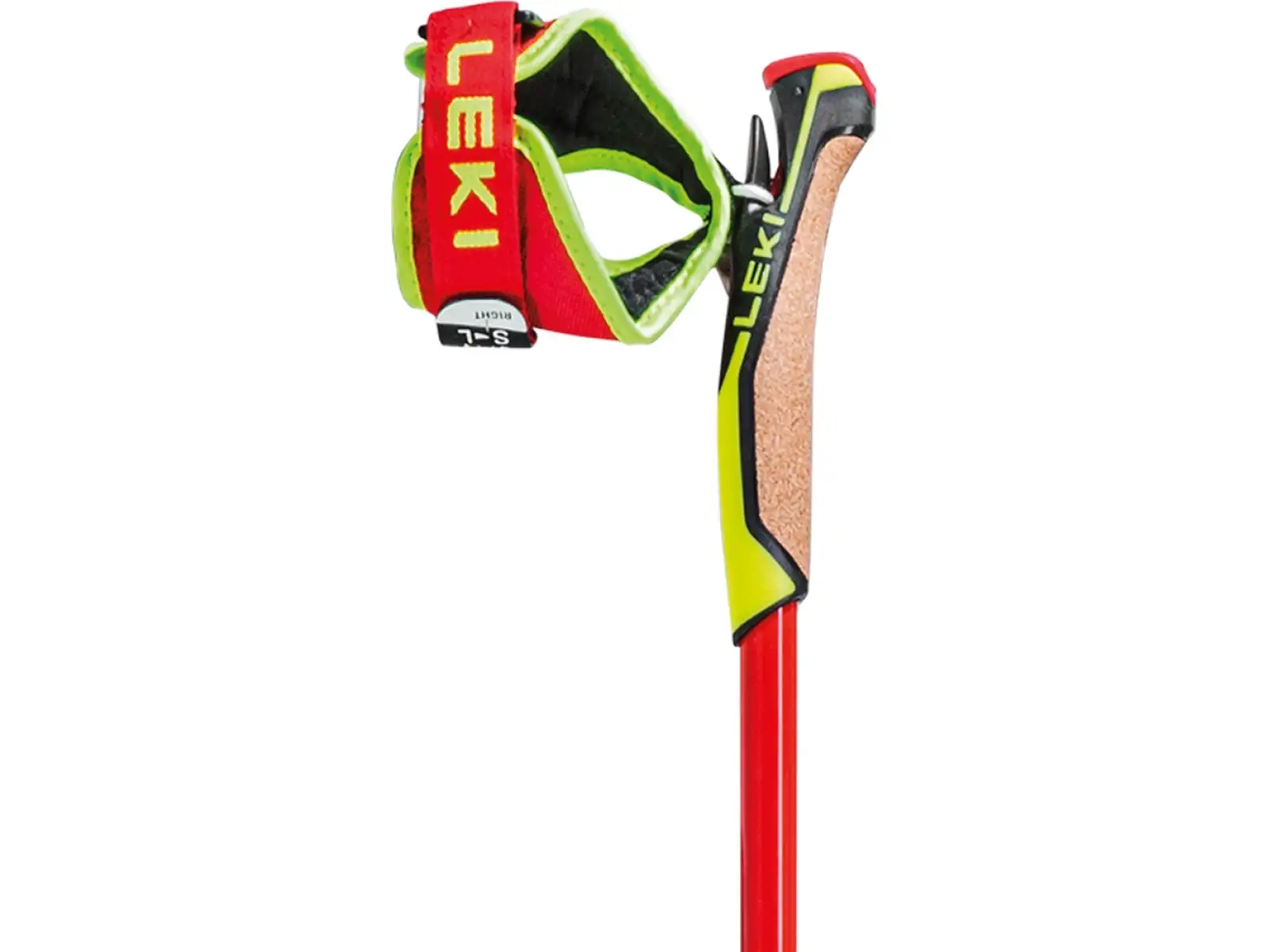 Leki HRC Max Poles bežecké palice bright red/neon yellow/carbon structure