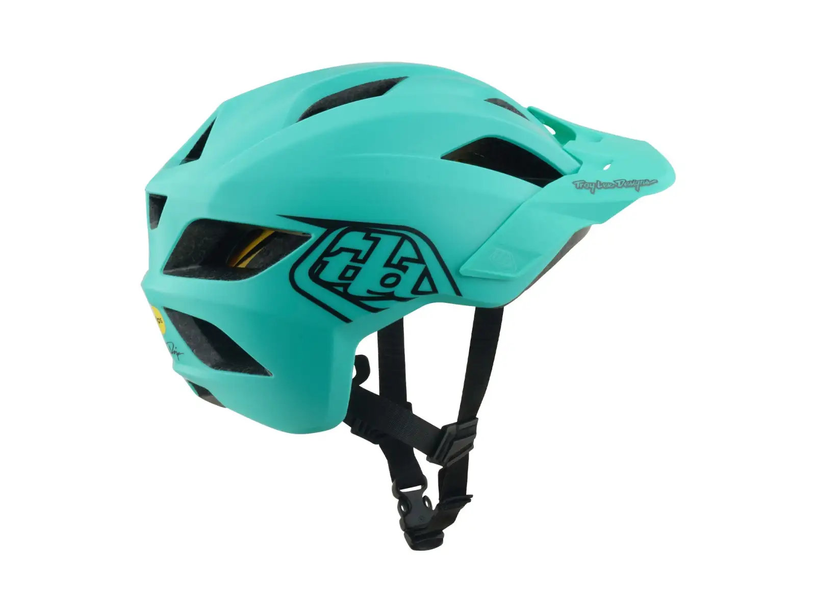 Troy Lee Designs Youth Flowline MIPS detská prilba Point Charcoal/Real Teal
