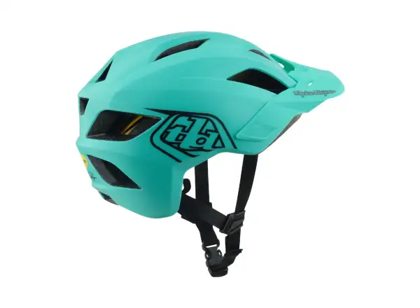 Troy Lee Designs Youth Flowline MIPS detská prilba Point Charcoal/Real Teal