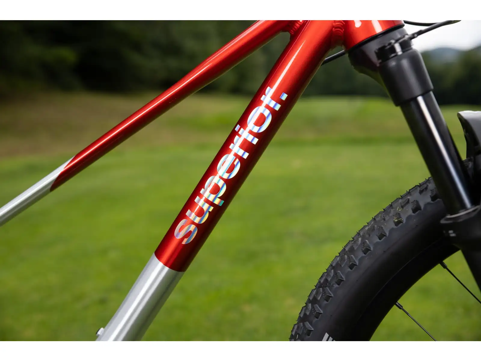 Superior TEAM 27.7 detský bicykel Gloss Brushed Alu / Red