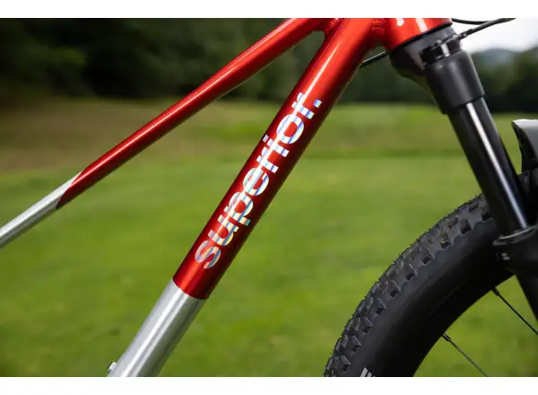 Superior TEAM 27.7 detský bicykel Gloss Brushed Alu / Red