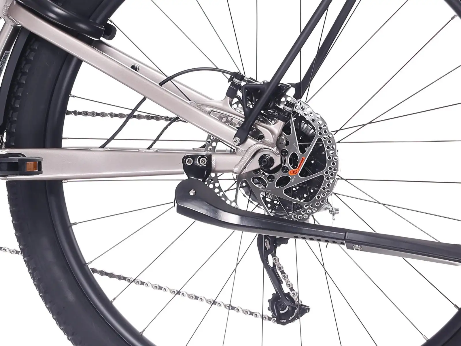 Rock Machine Crossride e450 FS nízkonavstupové celoodpružené elektrobicykel Sand Grey/Black