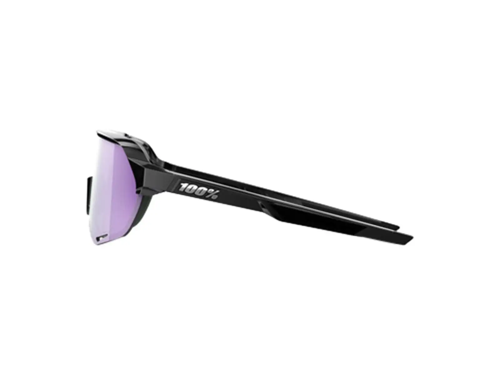 100% S2 slnečné okuliare Polished Black/HiPER Polarized Lavender Mirror