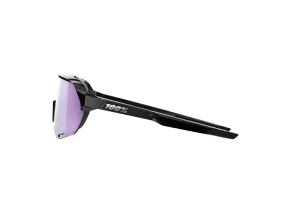 100% S2 slnečné okuliare Polished Black/HiPER Polarized Lavender Mirror