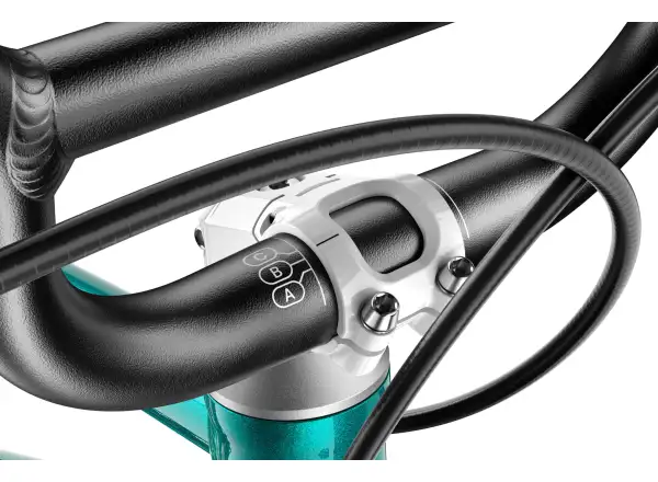 Woom GO 1 Plus Metallic Turquoise 14 detské odrážadlo