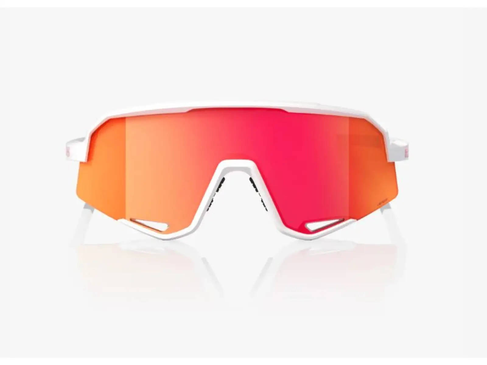 100% Slendale okuliare Matt White/HiPER Red Multilayer Mirror