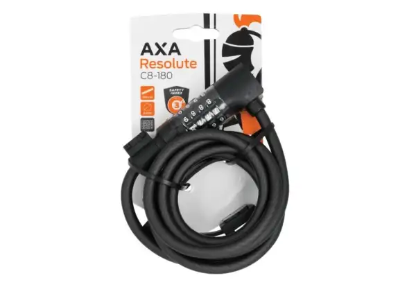 Káblový zámok AXA Cable Resolute Code 180/8 čierny