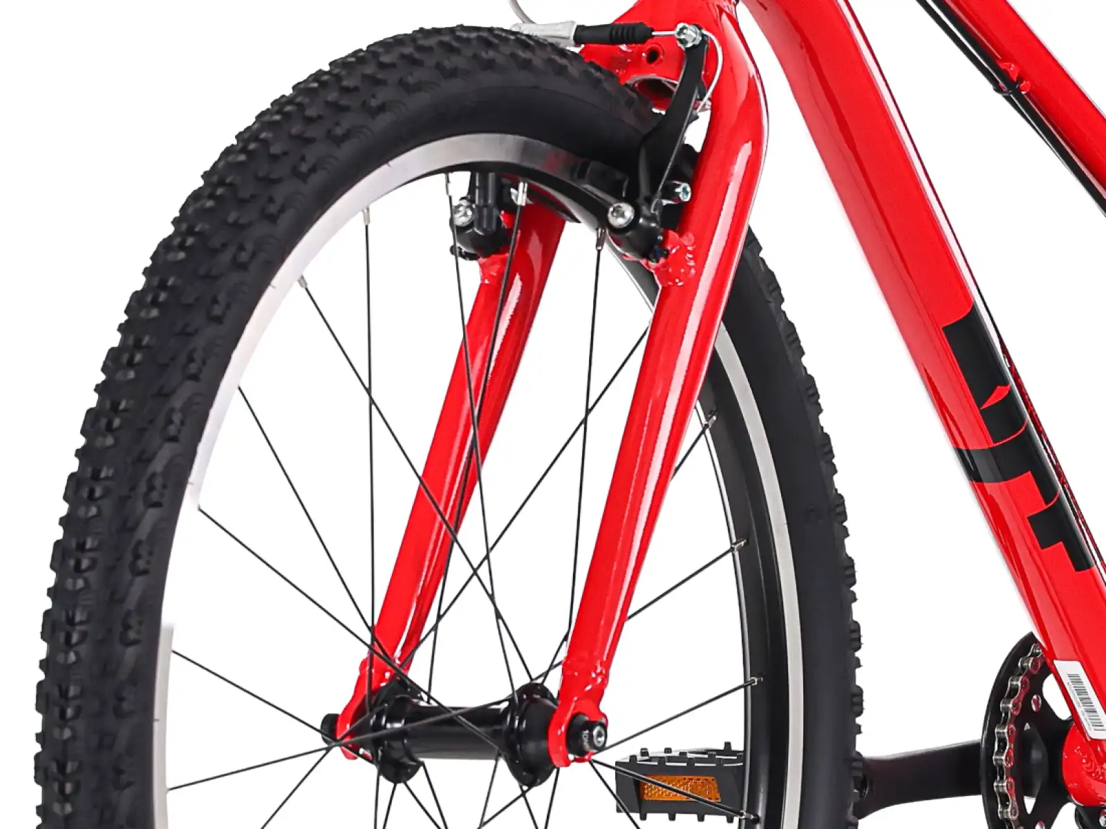 Rock Machine RIFF Jr 24 detský bicykel Gloss Fire Red