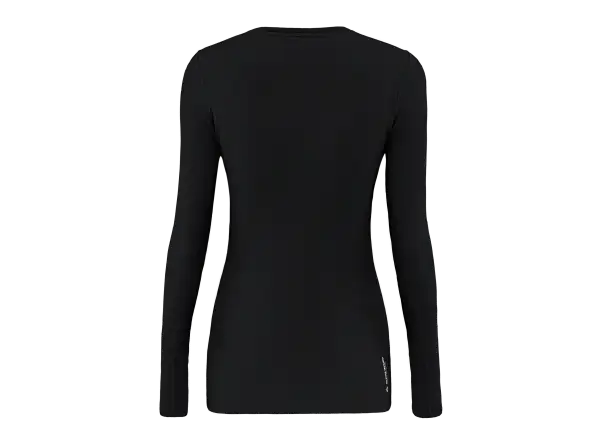 Salewa Cristallo Warm Alpine Merino Responsive dámske tričko s dlhým rukávom Black Out Melange