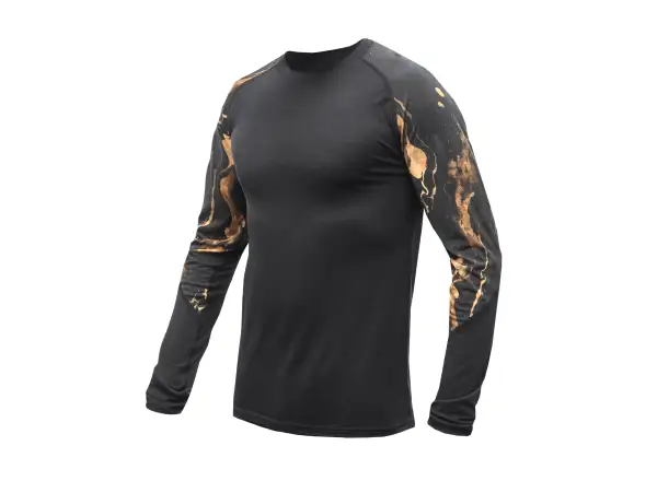 Sensor Merino Impress pánske tričko dlhý rukáv čierna/kosmos