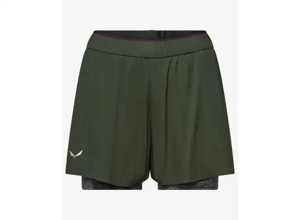 Salewa Pedroc Durastretch 2v1 dámske kraťasy Dark olive