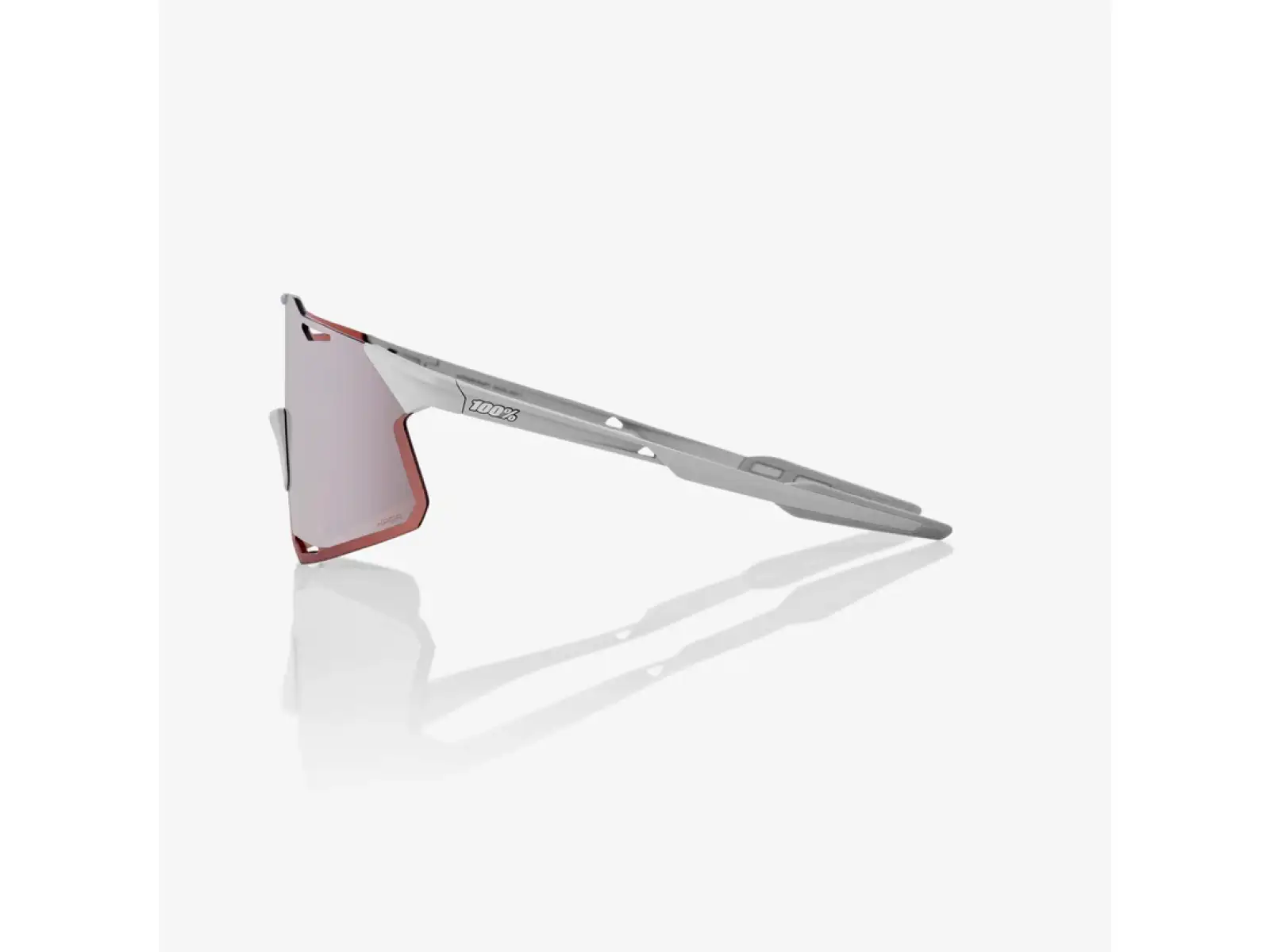 100% Hypercraft okuliare Matte Stone Grey/HiPER Silver Mirror