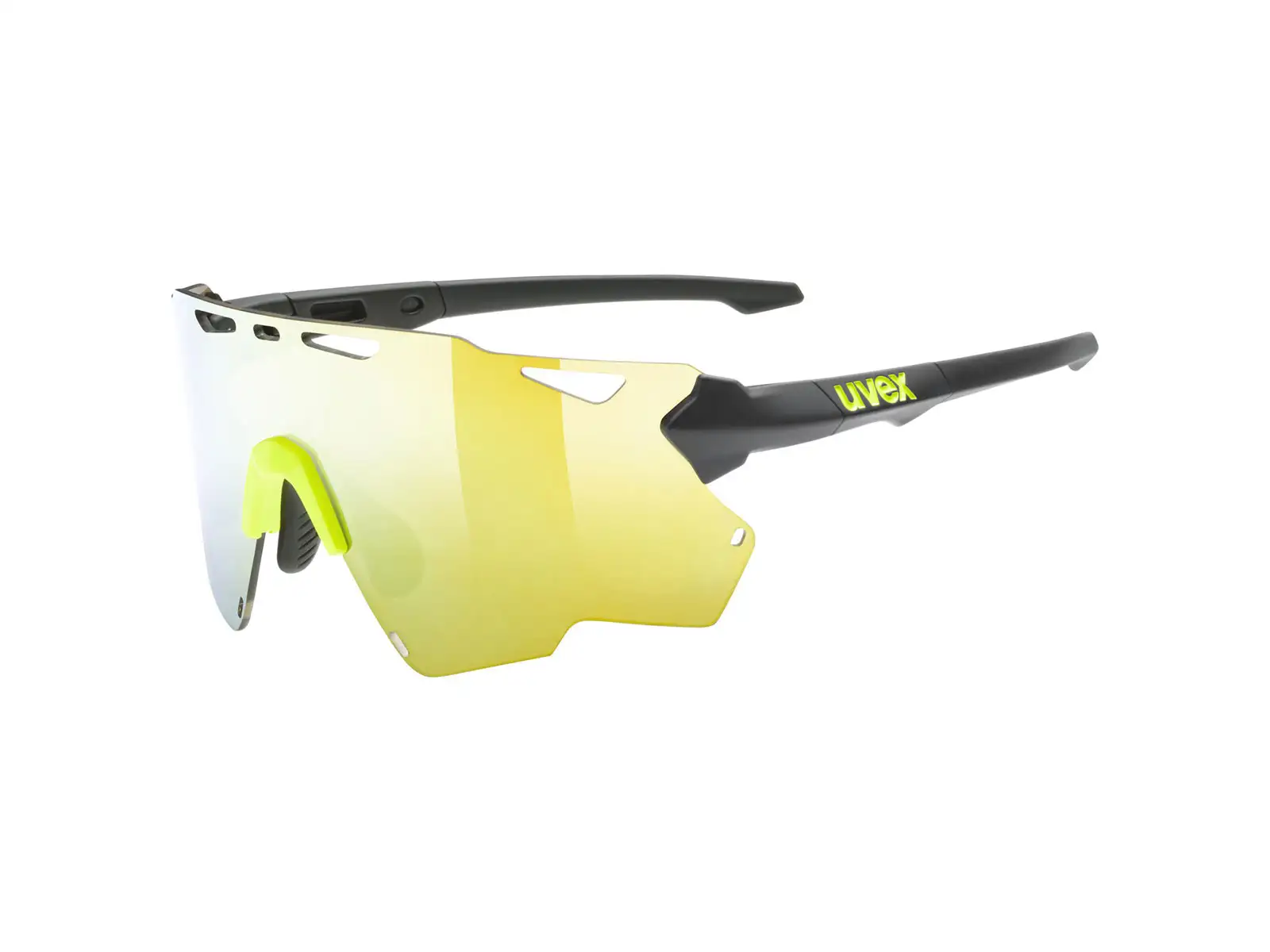 Uvex Sportstyle 228 okuliare Black Lime Mat / Mirror Yellow (Cat. 3)