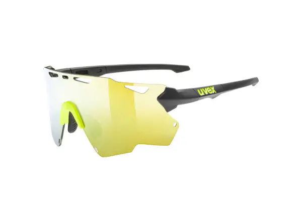 Uvex Sportstyle 228 okuliare Black Lime Mat / Mirror Yellow (Cat. 3)