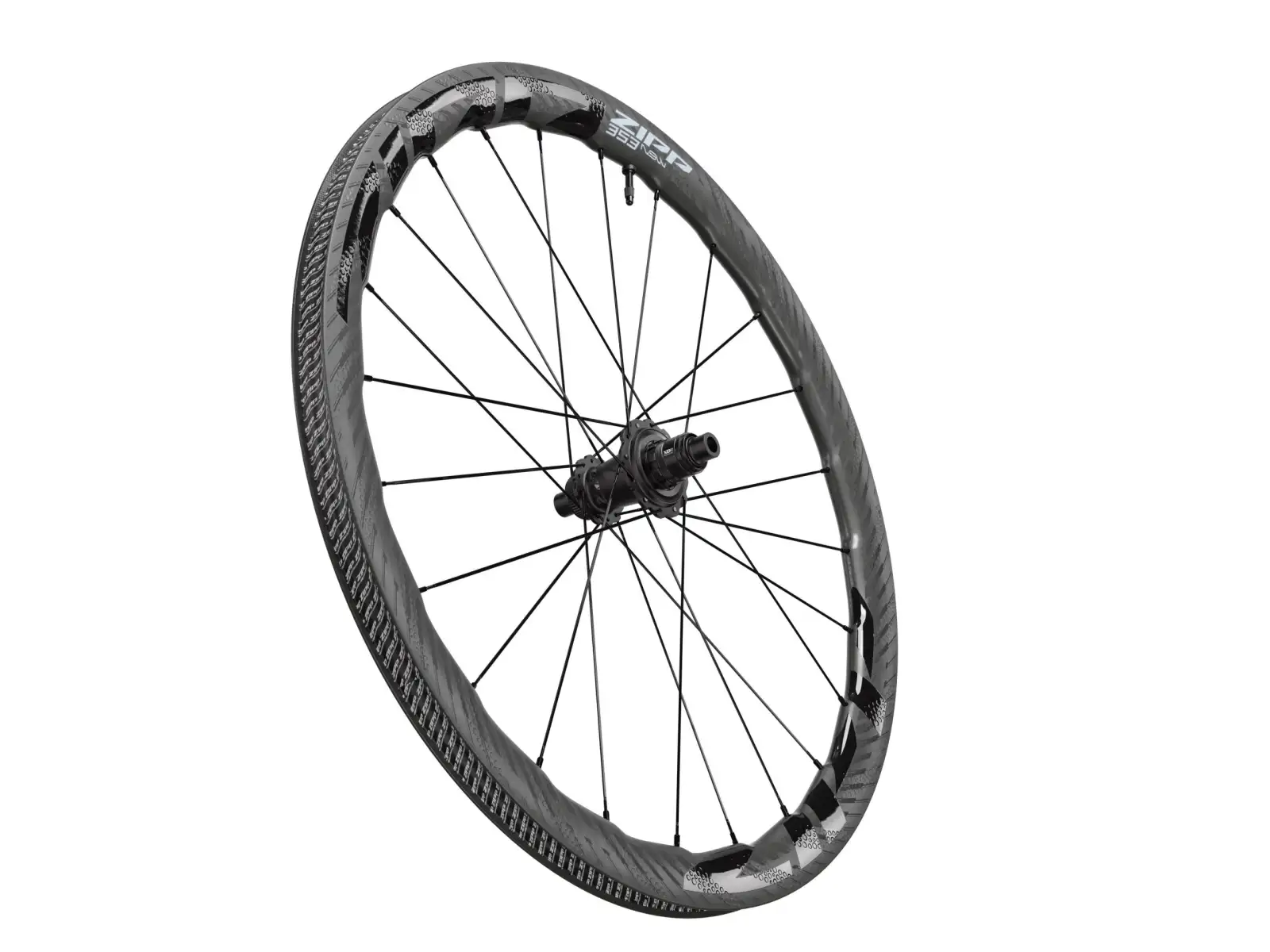 Zipp 353 NSW Carbon Tubeless CenterLock zadné vypletené koleso orech Shiamno HG11
