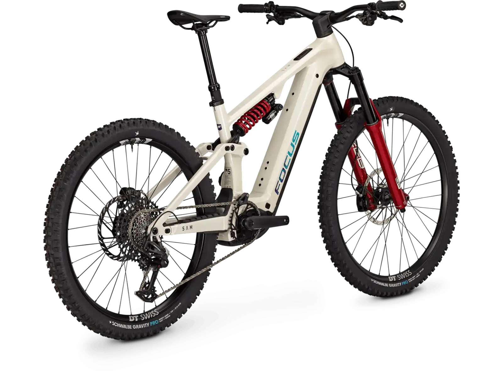 Focus SAM 9 600Wh celoodpružený elektrobicykel Champagne / Shellwhite
