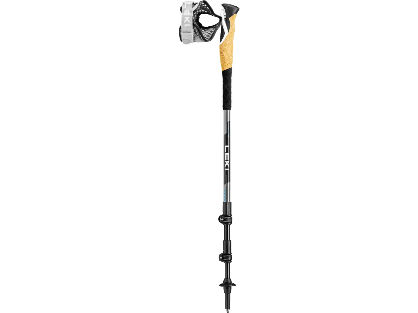 Leki Cross trekingové palice Dark Anthracite/LightBlue vel. 100-135 cm