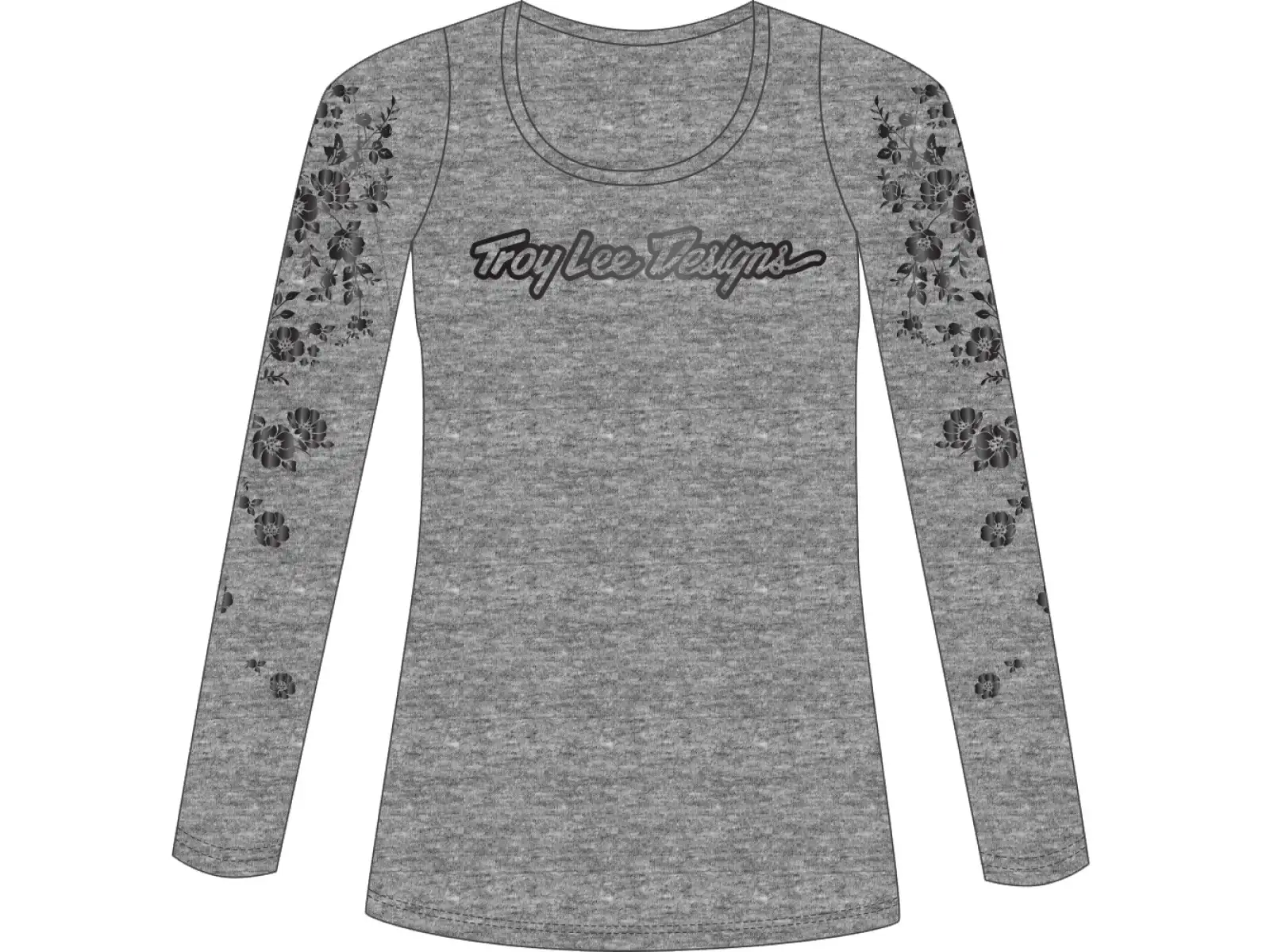 Troy Lee Designs Women Signature Floral L/S Tee Dámske tričko s dlhým rukávom Gray