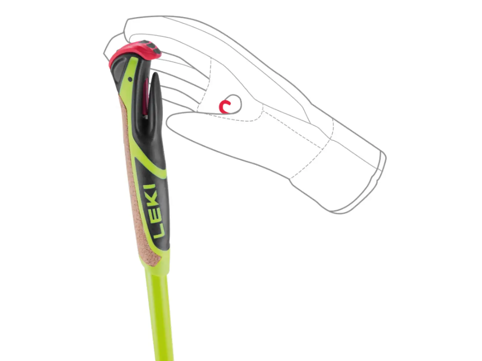 Leki CC 450 Palice bežecké palice Neon yellow/Black/White