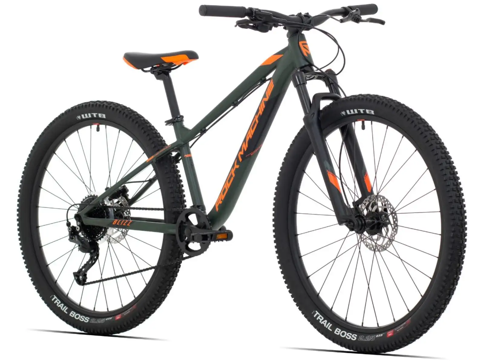 Rock Machine Blizz 27 Mat Khaki/Neon Orange/Black detský bicykel