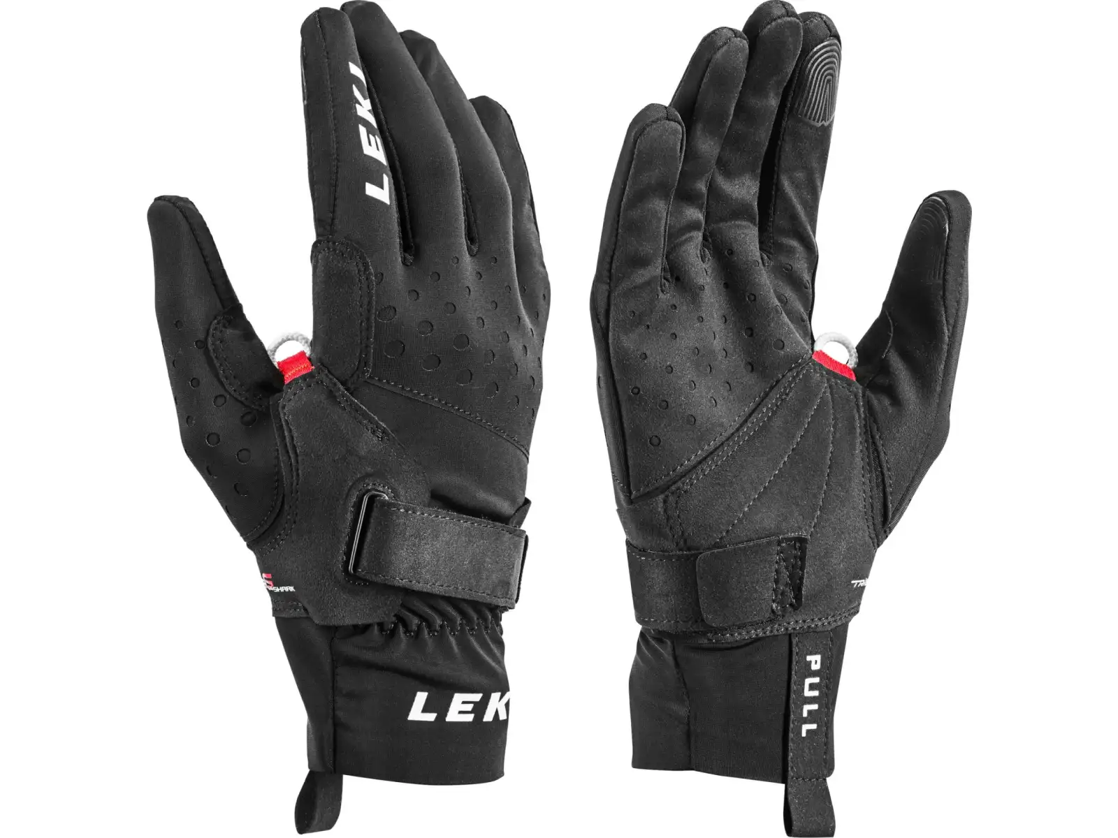 Leki Nordic Race Shark bežecké rukavice čierne