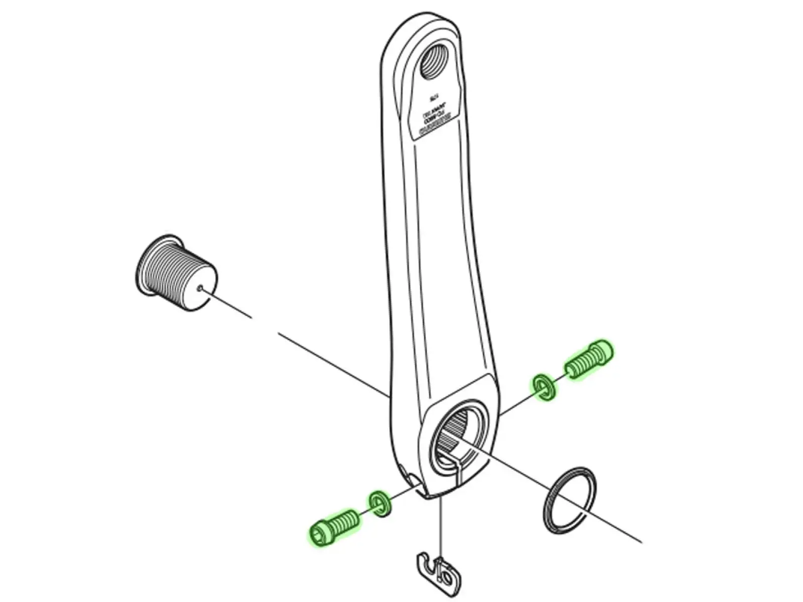 Shimano upínacia skrutka pre ľavú kľuku FC-5800 M6 x 21 mm s podložkou