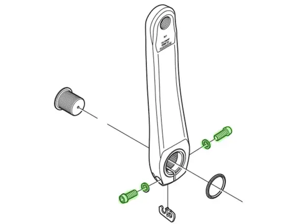 Shimano upínacia skrutka pre ľavú kľuku FC-5800 M6 x 21 mm s podložkou