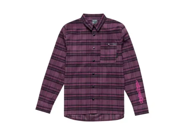 Troy Lee Designs Grind Flannel pánska košeľa Plaid Deep Purple