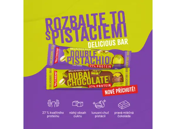 Nutrend Delicious Bar tyčinka 50 g dubajská čokoláda
