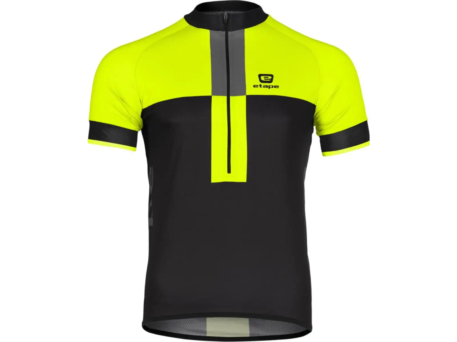 Etape Face pánsky dres s krátkym rukávom black/yellow fluo