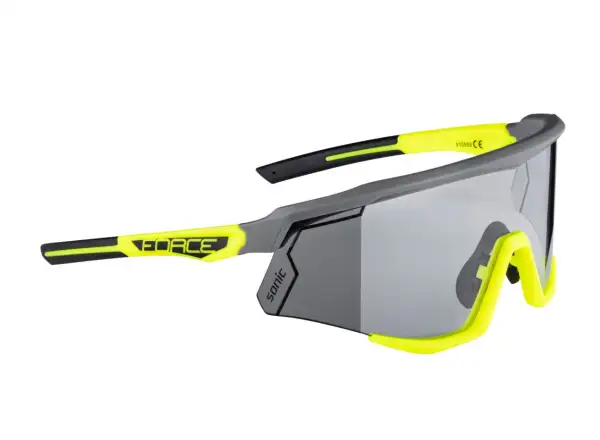 Cyklistické okuliare Force Sonic šedé/fluo, fotochromatické šošovky