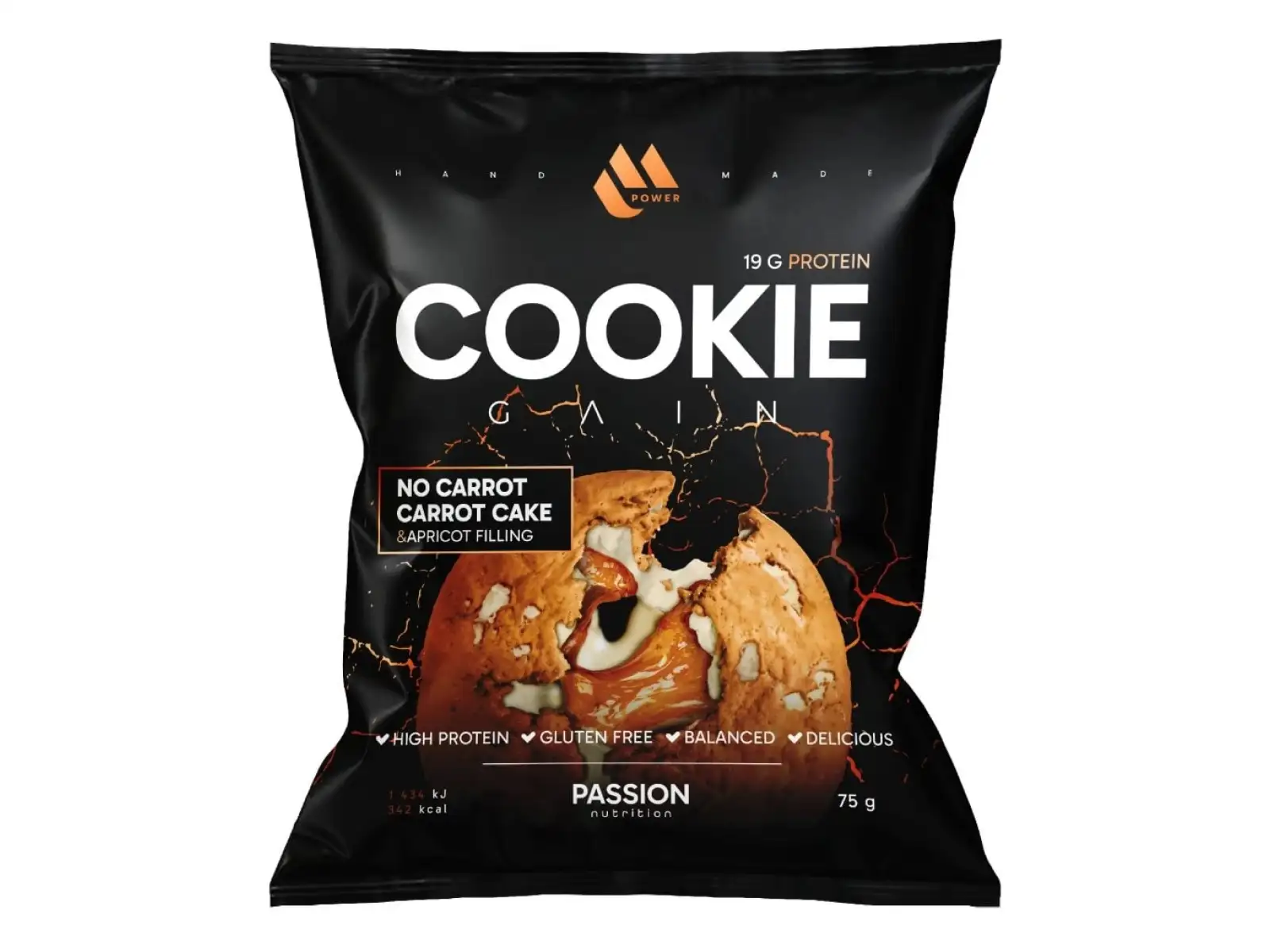 Passion MPower Cookie Gain 75g Mrkvová torta marhuľová náplň